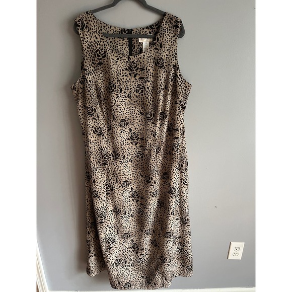 Vintage Plus Size Cheetah Print Dress - Picture 3 of 3